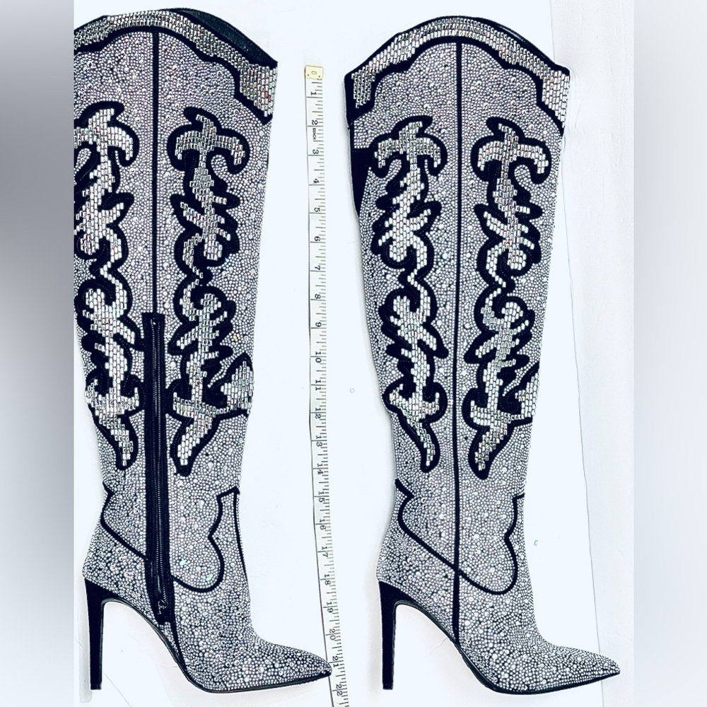 INC Womens Iresa 4 Rhinestone Over-The-Knee Boots Size 5 - Picture 5 of 10